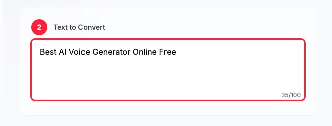 Step 1: テキストを入力してください