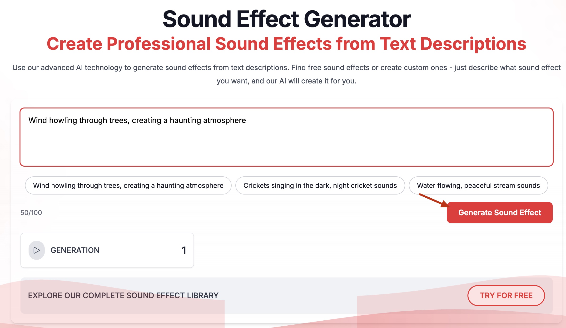 Step 2: Click Generate Button